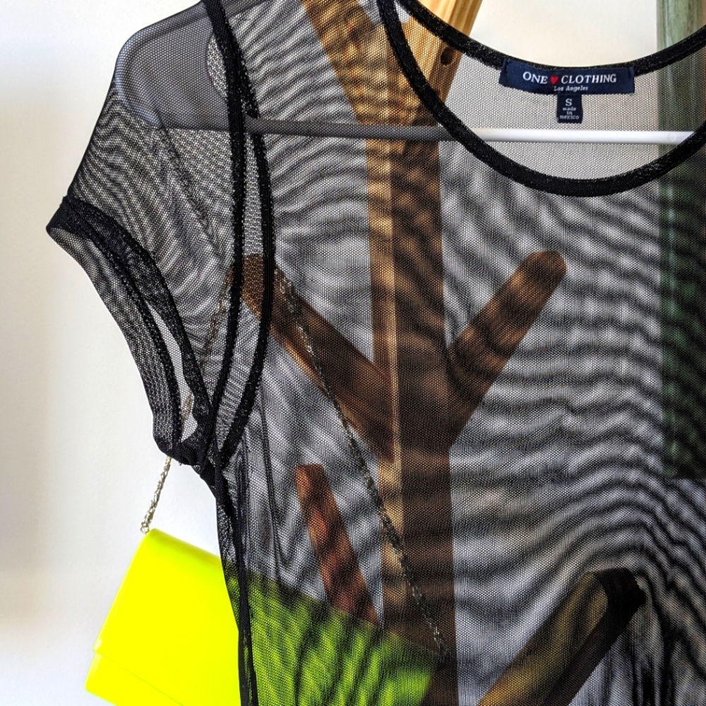 Mesh T-shirt dress
